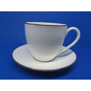Lenox Continental Gold Cup And Saucer White With Gold Trim GUC